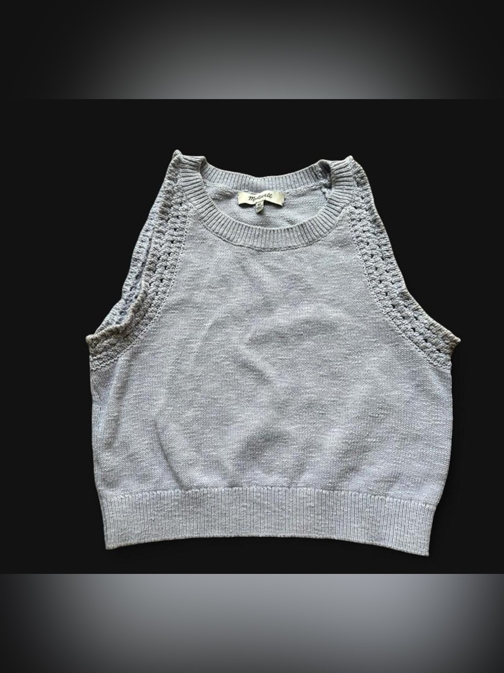 Madewell Crochet-Trim Crop Sweater Tank
Size XS